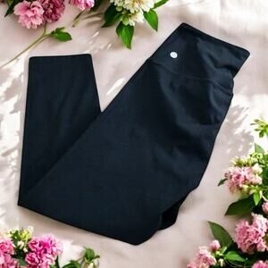 Zella Black Cropped Athletic Leggings Sz M Buttery Soft Thick Mid-Rise Yoga